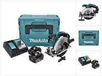 Makita Kompakt-Handkreiss&auml;ge DSS 611 RGJ Akku Handkreiss&auml;ge 18 V 165 mm + 2x Akku