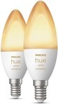Philips Hue LED-Leuchtmittel White / White & Color Ambiance, Kerzenform 470lm,...