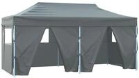 vidaXL Partyzelt, Profi-Pavillon Faltbar mit 4 Seitenw&auml;nden 3&times;6m Stahl Anthrazit