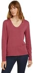 TOM TAILOR V-Ausschnitt-Pullover Regular mit V-Ausschnitt