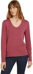 V-Ausschnitt-Pullover TOM TAILOR "Regular", Damen, Gr. L, cozy pink, Strick,