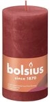 Bolsius Stumpenkerze Bolsius Rustik Stumpenkerze zartes rot, H&ouml;he: 13