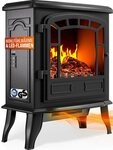 monzana Elektrokamin, Elektrokamin Elektrischer Kamin mit Heizung LED Kaminfeuer