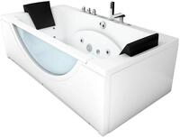 AcquaVapore Whirlpool-Badewanne Whirlpool Badewanne Eckwanne Wanne W81H-A-ALL