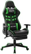 vidaXL Gaming-Stuhl Gaming-Stuhl mit Fu&szlig;st&uuml;tze Schwarz und Gr&uuml;n Kunstleder...