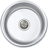 vidaXL Einbausp&uuml;le Einbausp&uuml;le mit Sieb und Siphon Edelstahl, 42/42 cm
