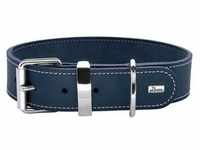Hunter Tierbedarf Hunde-Halsband Aalborg Special, Leder blau 55 - 3.5 cm x 41...