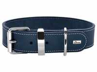 Hunter Tierbedarf Hunde-Halsband Aalborg Special, Leder blau 45 - 3.5 cm x 30...