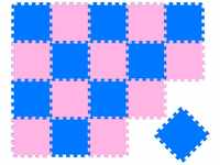 LittleTom Puzzlematte dunkelblau/pink 20-tlg.