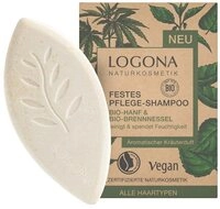 LOGONA Festes Haarshampoo Hanf & Brennnessel - Festes Pflegeshampoo 60g