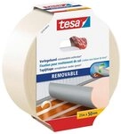 tesa Doppelklebeband REMOVABLE Verlegeband (Packung, 1-St) wei&szlig; - 25 m : 50 mm