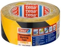 tesa Markierungslinie Bodenmarkierband 33m x 50mm Prem.Prof.sw/gelb