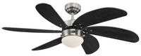 Westinghouse Deckenventilator Deckenventilator Turbo Swirl Chrom 105 cm mit Licht,