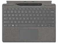 Microsoft Surface Pro8/X DE - Tastatur mit Slim Pen2 - platinum Tablet-Tastatur