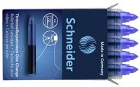 SCHNEIDER Tintenroller Schneider One Change 185403 BLAU, Packung mit 5 St&uuml;ck