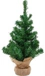 Kaemingk Christbaumschmuck Mini Weihnachtsbaum im Jutesack 60 cm