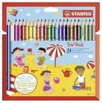 STABILO Buntstift STABILO Trio dick Dreikant-Buntstift - 24er Set - mit Spitzer