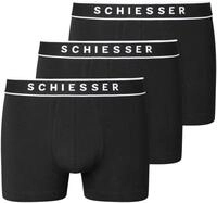 Boxer SCHIESSER "95/5", Herren, Gr. 4, schwarz (000, schwarz), Single Jersey,