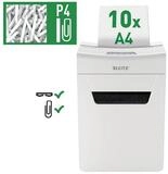 LEITZ Aktenvernichter IQ 10X Protect Premium, Partikelschnitt 4x40 mm, bis 10...