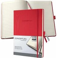 Sigel Notizbuch Notizbuch CONCEPTUM&reg; ca. DIN A4 liniert, rot Hardcover 194 Seiten