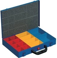 Allit Koffer allit 454127 Metall-Kleinteilekoffer EuroPlus Pro M 34L-14, blau