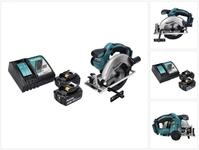Makita Kompakt-Handkreiss&auml;ge DSS 611 RT Akku Handkreiss&auml;ge 18 V 165 mm + 2x Akku