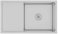vidaXL Einbausp&uuml;le Handgemachte Einbausp&uuml;le Edelstahl, 44/75 cm