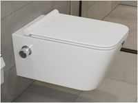 SSWW Tiefspül-WC Design Hänge Dusch-WC Toilette inkl. Ventil & WC-Sitz mit