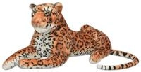 vidaXL Greifspielzeug Leopard Kuscheltier Pl&uuml;sch Braun XXL