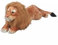 vidaXL Kuscheltier NA L&ouml;we liegend Pl&uuml;schtier Stofftier Kuscheltier Braun XXL