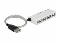 Delock 87445 - Externer USB 2.0-Hub mit 4 Anschlüssen USB-Adapter USB A