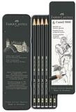 Faber-Castell Bleistift CASTELL 9000, (6-tlg), H&auml;rtegrade: HB, B, 2B, 4B, 6B,...