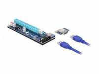 Delock 41430 - Riser Card PCI Express x1 zu x16 mit 60 cm USB-Kabel...