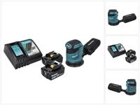 Makita Akku-Exzenterschleifer DBO 180 RT Akku Exzenterschleifer 18 V 125 mm +...