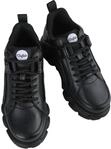 Plateausneaker BUFFALO "CORIN", Damen, Gr. 41, schwarz, Lederimitat, Schuhe