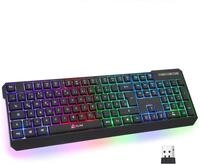 KLIM Chroma wireless Gaming, hintergrundbeleuchtete Tasten, Anti Ghosting