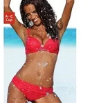 s.Oliver Push-Up-Bikini mit Zierring an der Hose rot 34