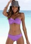 s.Oliver Bandeau-Bikini-Top Spain, in unifarben mit Wickeloptik