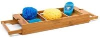 relaxdays Badewannenablage Bambus ausziehbar