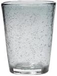 Broste Copenhagen Glas Trinkglas BUBBLE grau 0,25&nbsp;l, Mundgeblasenes Glas mit Blasen,