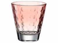 LEONARDO Glas Optic, Kalk-Natron Glas, 6 Trinkgläser, Spülmaschinenfest, rot