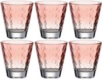 LEONARDO Glas Optic, Kalk-Natron Glas, 6 Trinkgl&auml;ser, Sp&uuml;lmaschinenfest, rot