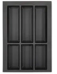 SO-TECH&reg; Besteckeinsatz ORGA-BOX&reg; VII Besteckeinsatz basaltgrau mit Softtouch