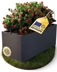 ONDIS24 Pflanzk&uuml;bel Blumenk&uuml;bel Blumentopf Vulkan 100cm Vulkan/Basalt Optik, mit