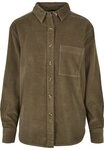 URBAN CLASSICS Langarmhemd Urban Classics Damen Ladies Corduroy Oversized Shirt