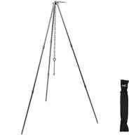 FoxOutdoor Holzkohlegrill Dreibein, Trekking, Alu, mit Kette und Haken, Set