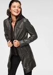 Mauritius Ledermantel Bente 2-in-1-Lederjacke mit abnehmbarem Kapuzen-Inlay aus