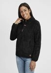 OXMO Kapuzensweatjacke OXTelsa Sweatshirtjacke aus Teddy-Fleece Stoff