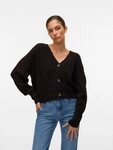 Vero Moda Strickjacke VMLEA LS V-NECK CUFF CARDIGAN NOOS Rippstrick