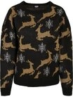 URBAN CLASSICS Rundhalspullover Urban Classics Damen Ladies Oversized Christmas